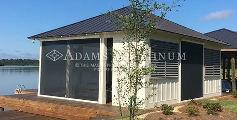 Retractable screens project photograph